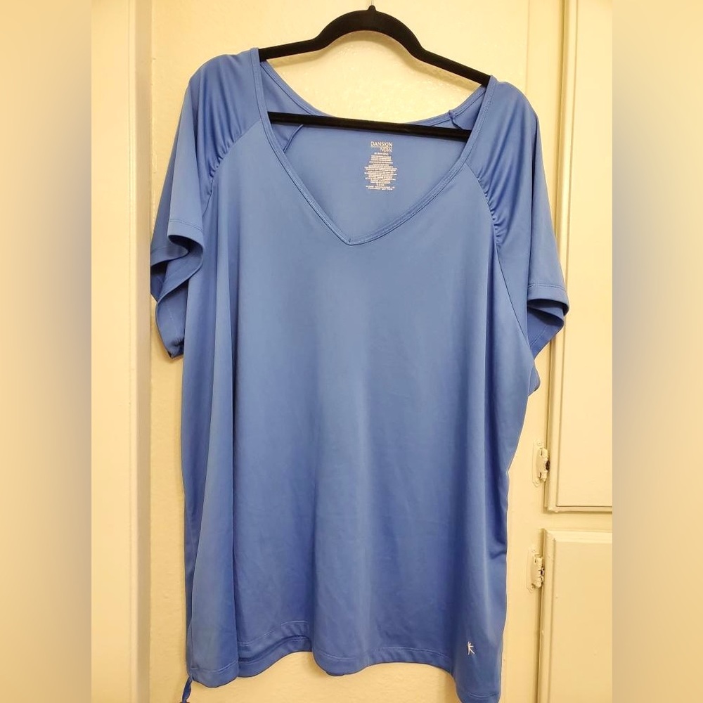 Blue Danskin Now Active Wear Shirt